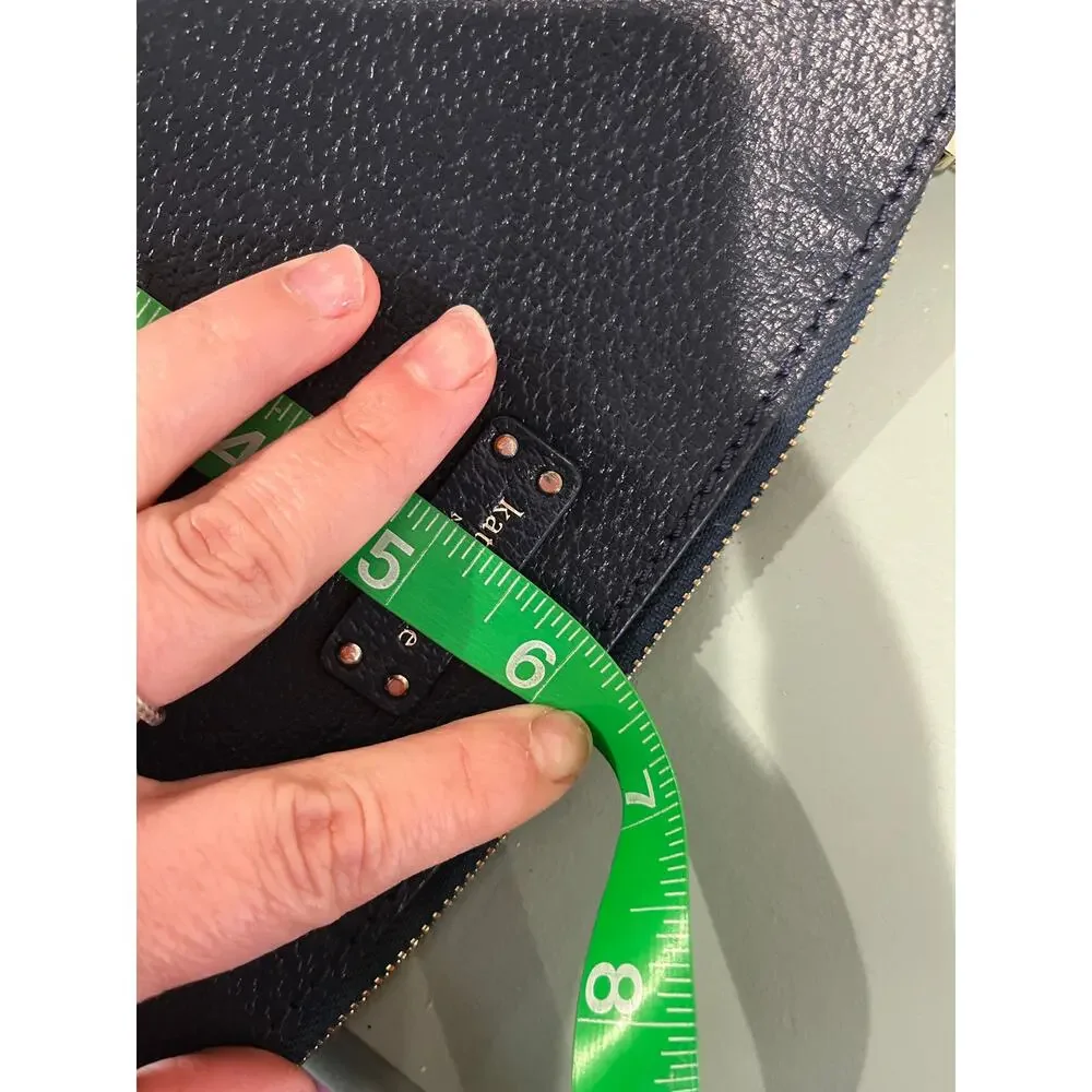 Kate Spade Jeanne Petrol Blue Mini Crossbody Bag Pebbled Leather * Missing Strap